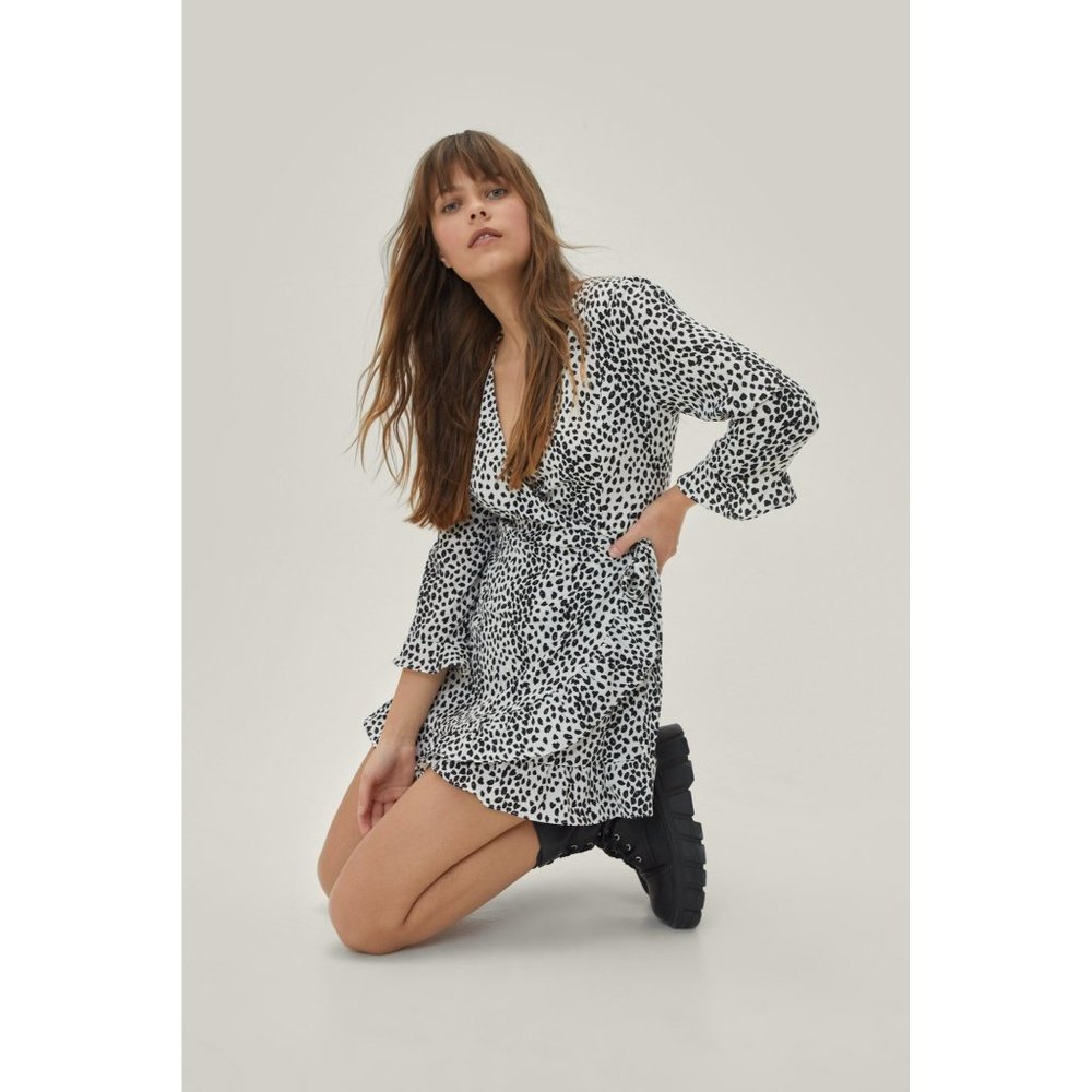 Colombian Mini Print Dress One size Black and White